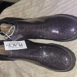 The Children’s PlaceGirls Glitter Chelsea Boots - black sz 5